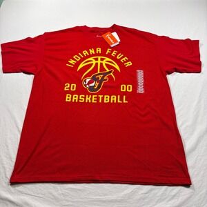 Indiana Fever Basketball 2000 WNBA Red T Shirt Size XL New‎ With Tags